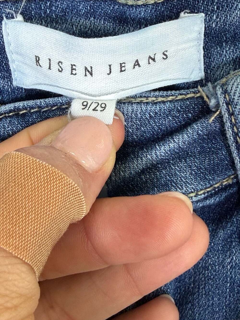 Risen Los Angeles High Rise Wide Leg Frayed Hem Jeans Style RDP5167 - Picture 2 of 6